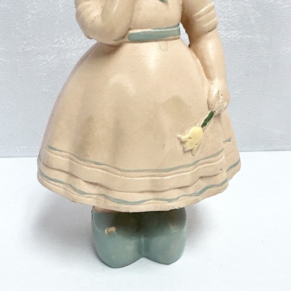 Vintage Dutch Blue‎ Girl Figurine Holding A Tulip - Picture 3 of 6